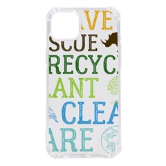 Earth Day T- Shirt Save Bees Rescue Animals Recycle Plastic Earth Day T- Shirt Iphone 14 Plus Tpu Uv Print Case by ZUXUMI