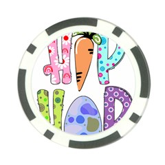 Easter Bunny Happy Easter T- Shirt Hip Hop Happy Easter T- Shirt Poker Chip Card Guard by ZUXUMI