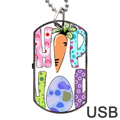 Easter Bunny Happy Easter T- Shirt Hip Hop Happy Easter T- Shirt Dog Tag Usb Flash (two Sides) by ZUXUMI