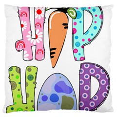 Easter Bunny Happy Easter T- Shirt Hip Hop Happy Easter T- Shirt Standard Premium Plush Fleece Cushion Case (one Side)