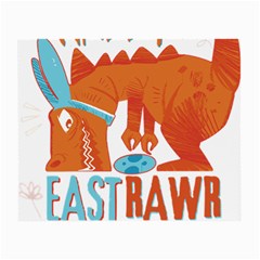 Easter Dinosaur T- Shirt Happy East Rawr T- Rex Dinosaur Easter Bunny T- Shirt Small Glasses Cloth by ZUXUMI