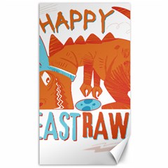 Easter Dinosaur T- Shirt Happy East Rawr T- Rex Dinosaur Easter Bunny T- Shirt Canvas 40  X 72  by ZUXUMI