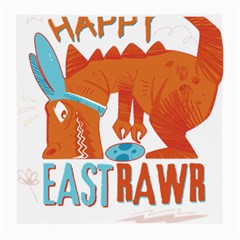 Easter Dinosaur T- Shirt Happy East Rawr T- Rex Dinosaur Easter Bunny T- Shirt Medium Glasses Cloth by ZUXUMI