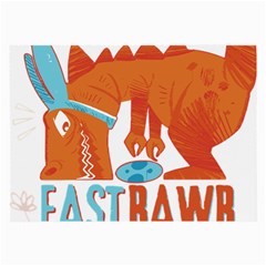 Easter Dinosaur T- Shirt Happy East Rawr T- Rex Dinosaur Easter Bunny T- Shirt Large Glasses Cloth by ZUXUMI