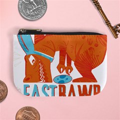 Easter Dinosaur T- Shirt Happy East Rawr T- Rex Dinosaur Easter Bunny T- Shirt Mini Coin Purse by ZUXUMI