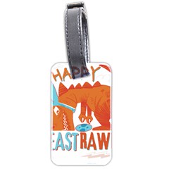 Easter Dinosaur T- Shirt Happy East Rawr T- Rex Dinosaur Easter Bunny T- Shirt Luggage Tag (two Sides) by ZUXUMI