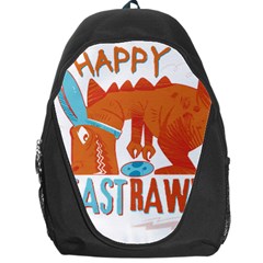 Easter Dinosaur T- Shirt Happy East Rawr T- Rex Dinosaur Easter Bunny T- Shirt Backpack Bag by ZUXUMI