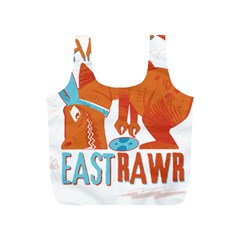 Easter Dinosaur T- Shirt Happy East Rawr T- Rex Dinosaur Easter Bunny T- Shirt Full Print Recycle Bag (s) by ZUXUMI