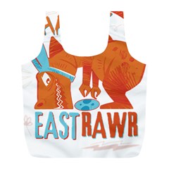 Easter Dinosaur T- Shirt Happy East Rawr T- Rex Dinosaur Easter Bunny T- Shirt Full Print Recycle Bag (l) by ZUXUMI