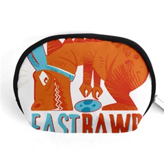 Easter Dinosaur T- Shirt Happy East Rawr T- Rex Dinosaur Easter Bunny T- Shirt Accessory Pouch (medium) by ZUXUMI