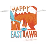 Easter Dinosaur T- Shirt Happy East Rawr T- Rex Dinosaur Easter Bunny T- Shirt Lightweight Drawstring Pouch (XL) Front