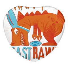 Easter Dinosaur T- Shirt Happy East Rawr T- Rex Dinosaur Easter Bunny T- Shirt Heart Glass Fridge Magnet (4 Pack) by ZUXUMI