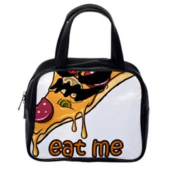 Eat Me T- Shirtscary Pizza Slice Sceaming Eat Me T- Shirt Classic Handbag (one Side) by ZUXUMI