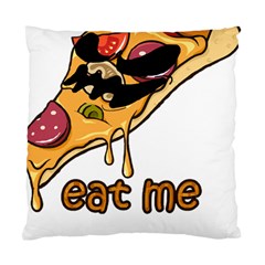 Eat Me T- Shirtscary Pizza Slice Sceaming Eat Me T- Shirt Standard Cushion Case (two Sides)