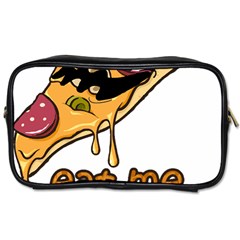 Eat Me T- Shirtscary Pizza Slice Sceaming Eat Me T- Shirt Toiletries Bag (one Side) by ZUXUMI