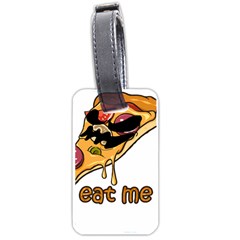 Eat Me T- Shirtscary Pizza Slice Sceaming Eat Me T- Shirt Luggage Tag (one Side) by ZUXUMI