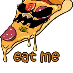 Eat Me T- Shirtscary Pizza Slice Sceaming Eat Me T- Shirt Play Mat (rectangle) by ZUXUMI