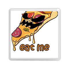 Eat Me T- Shirtscary Pizza Slice Sceaming Eat Me T- Shirt Memory Card Reader (square) by ZUXUMI