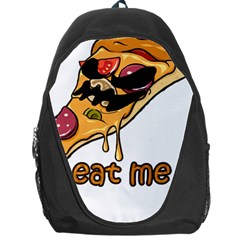 Eat Me T- Shirtscary Pizza Slice Sceaming Eat Me T- Shirt Backpack Bag by ZUXUMI