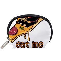 Eat Me T- Shirtscary Pizza Slice Sceaming Eat Me T- Shirt Accessory Pouch (small) by ZUXUMI