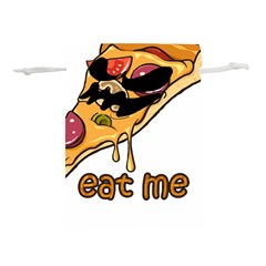 Eat Me T- Shirtscary Pizza Slice Sceaming Eat Me T- Shirt Lightweight Drawstring Pouch (s) by ZUXUMI