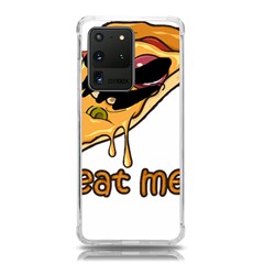 Eat Me T- Shirtscary Pizza Slice Sceaming Eat Me T- Shirt Samsung Galaxy S20 Ultra 6 9 Inch Tpu Uv Case by ZUXUMI