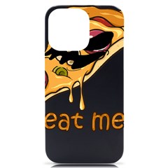 Eat Me T- Shirtscary Pizza Slice Sceaming Eat Me T- Shirt Iphone 14 Pro Max Black Uv Print Case by ZUXUMI