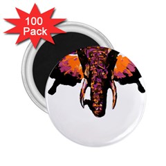 Elephant Art T- Shirtbutterfly Elephant T- Shirt 2 25  Magnets (100 Pack)  by ZUXUMI