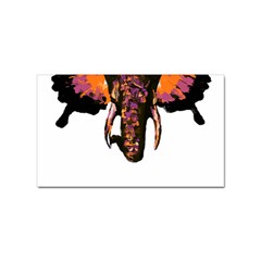 Elephant Art T- Shirtbutterfly Elephant T- Shirt Sticker (rectangular) by ZUXUMI