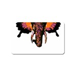 Elephant Art T- Shirtbutterfly Elephant T- Shirt Magnet (Name Card) Front