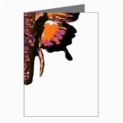 Elephant Art T- Shirtbutterfly Elephant T- Shirt Greeting Cards (pkg Of 8) by ZUXUMI