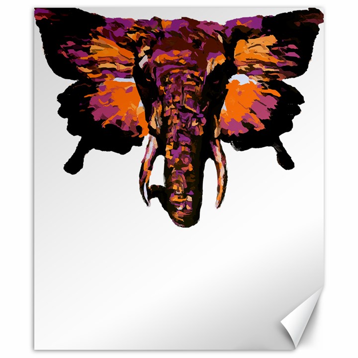 Elephant Art T- Shirtbutterfly Elephant T- Shirt Canvas 20  x 24 