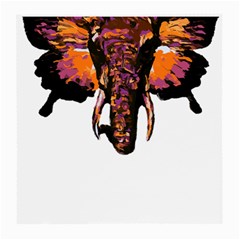 Elephant Art T- Shirtbutterfly Elephant T- Shirt Medium Glasses Cloth (2 Sides) by ZUXUMI