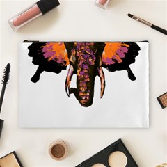 Elephant Art T- Shirtbutterfly Elephant T- Shirt Cosmetic Bag (large) by ZUXUMI