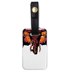 Elephant Art T- Shirtbutterfly Elephant T- Shirt Luggage Tag (one Side) by ZUXUMI