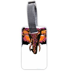 Elephant Art T- Shirtbutterfly Elephant T- Shirt Luggage Tag (two Sides) by ZUXUMI