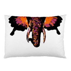 Elephant Art T- Shirtbutterfly Elephant T- Shirt Pillow Case (two Sides) by ZUXUMI