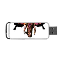 Elephant Art T- Shirtbutterfly Elephant T- Shirt Portable Usb Flash (one Side) by ZUXUMI