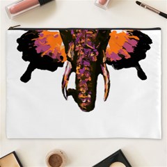 Elephant Art T- Shirtbutterfly Elephant T- Shirt Cosmetic Bag (xxxl) by ZUXUMI