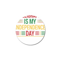 Calligraphy T- Shirtcalligraphy Is My Independence Day T- Shirt Golf Ball Marker by EnriqueJohnson