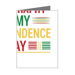 Calligraphy T- Shirtcalligraphy Is My Independence Day T- Shirt Mini Greeting Card by EnriqueJohnson