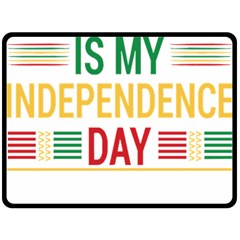 Calligraphy T- Shirtcalligraphy Is My Independence Day T- Shirt Fleece Blanket (large) by EnriqueJohnson