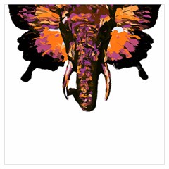 Elephant Art T- Shirtbutterfly Elephant T- Shirt Lightweight Scarf 