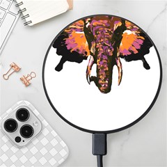 Elephant Art T- Shirtbutterfly Elephant T- Shirt Wireless Fast Charger(black)