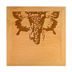 Elephant Art T- Shirtbutterfly Elephant T- Shirt Wood Photo Frame Cube by ZUXUMI