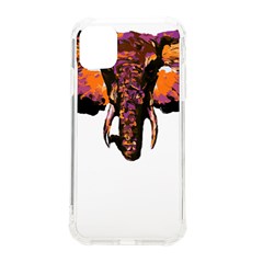 Elephant Art T- Shirtbutterfly Elephant T- Shirt Iphone 11 Tpu Uv Print Case by ZUXUMI