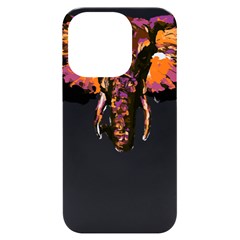 Elephant Art T- Shirtbutterfly Elephant T- Shirt Iphone 14 Pro Black Uv Print Case by ZUXUMI