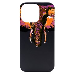 Elephant Art T- Shirtbutterfly Elephant T- Shirt Iphone 14 Pro Max Black Uv Print Case by ZUXUMI