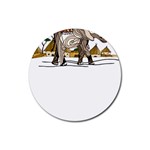 Elephant Art T- Shirtelephant T- Shirt Rubber Round Coaster (4 pack) Front