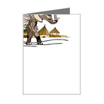 Elephant Art T- Shirtelephant T- Shirt Mini Greeting Card Left